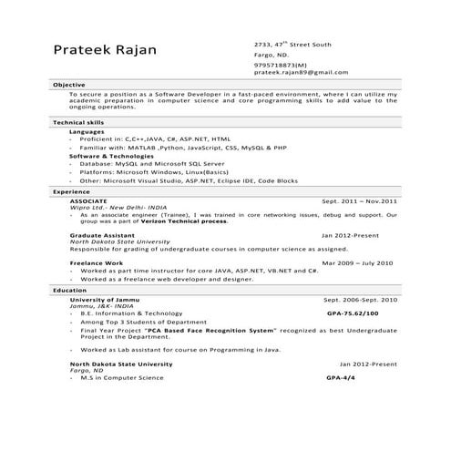 Prateek Resume(Updated)
