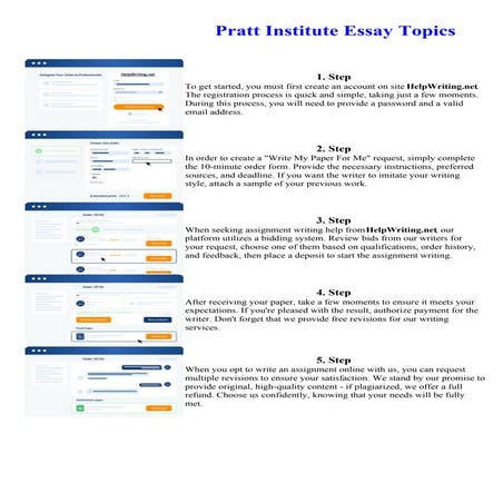 Pratt Institute Essay Topics. Online assignment writing service.