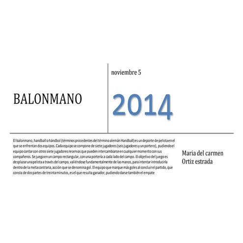 Práctica 3.1.  balonmano demostración