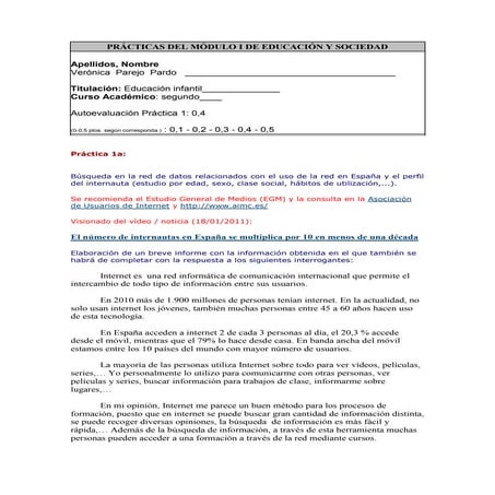 Prácticas del módulo i de educación y sociedad pedagogía