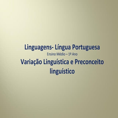 Preconceito linguístico
