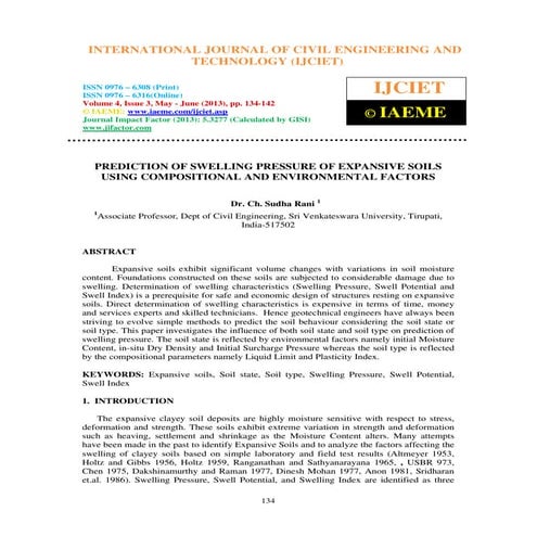 Prediction of  swelling pressure of expansive soils using compositional and