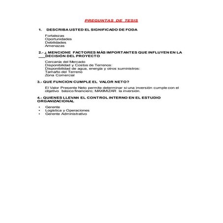 Preguntas de tesis