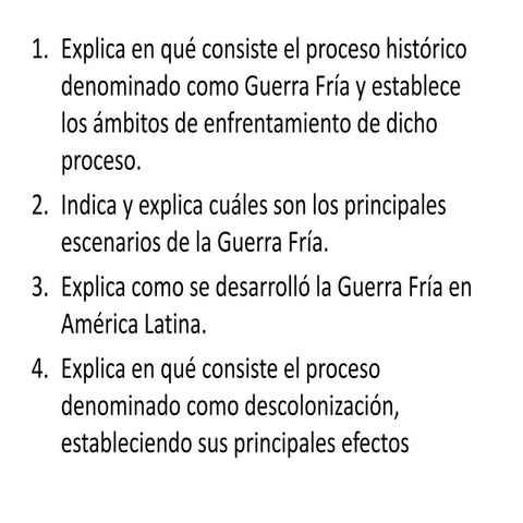 Preguntas guerra fria