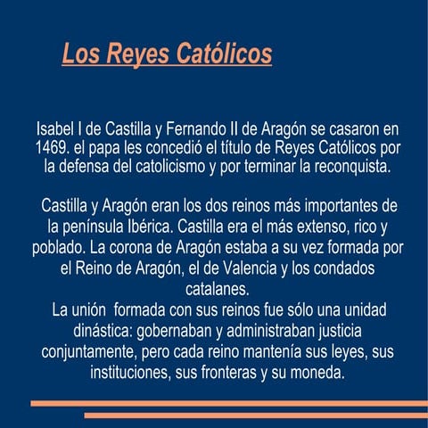 Los Reyes Católicos