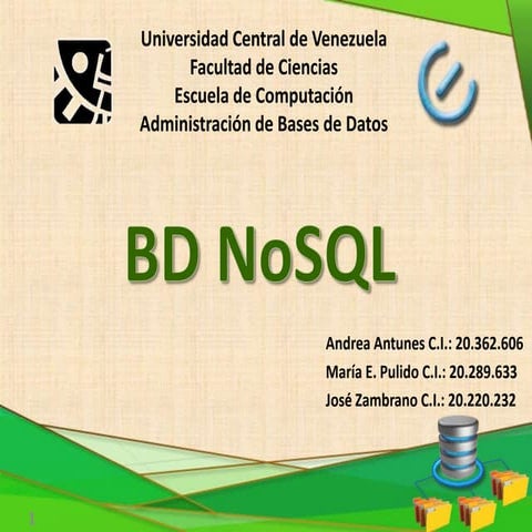 Presentacion  BD NoSQL