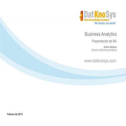 Presentacion business analytics
