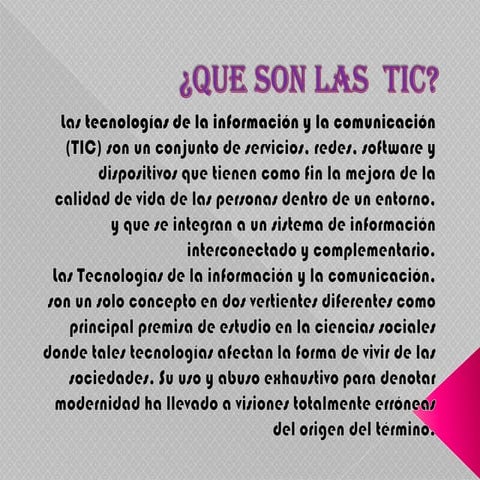 PRESENTACION DE LAS TIC