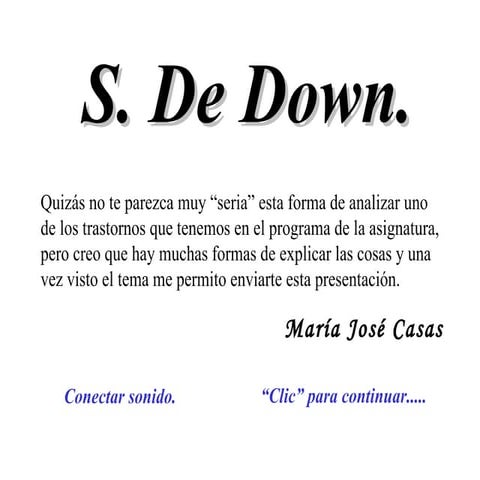 Presentacion De Sindrome De Down