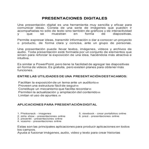 PRESENTACIONES DIGITALES