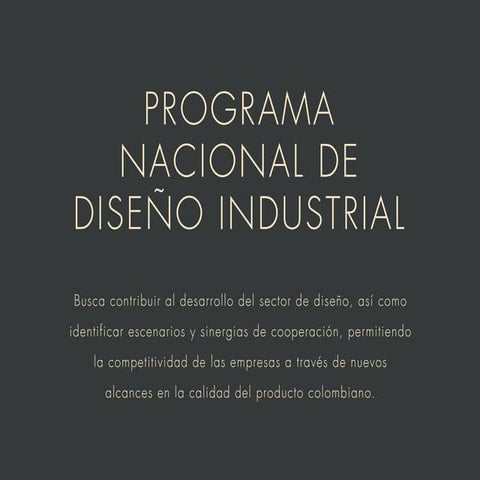 Presentacion Programa Nacional Diseño 2013