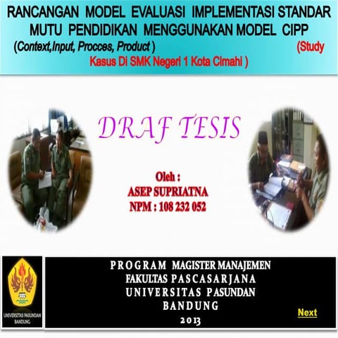 Presentasi sidang thesis implementasi mutu pendidikan 