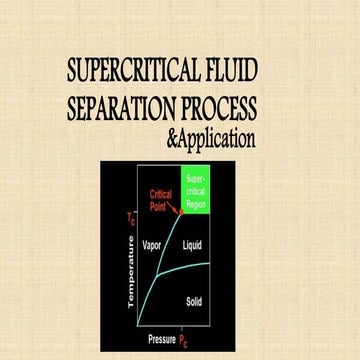 Super Critical Fluid Separation Process