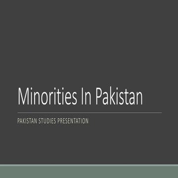 Minorities in Pakistan