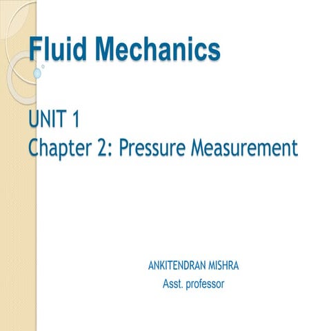 fluid mechanics- pressure measurement