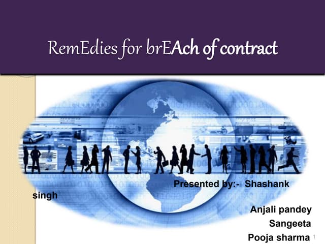 Remedies for breach of contract