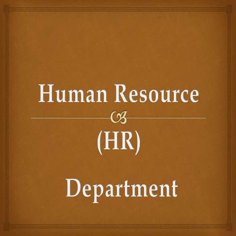 Human Resource department