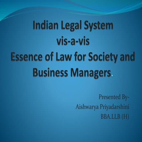 Indian Legal System