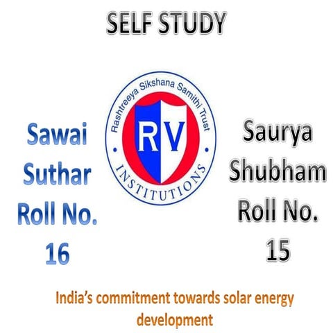 SOLAR POWER IN INDIA- AN OVERVIEW