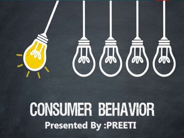 CONSUMER BEHAVIOR