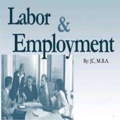 Presentation for labor and employment