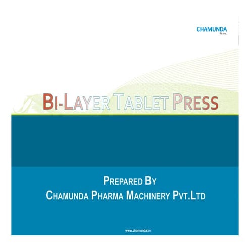 Bi-Layer Tablet Press for Chamunda Pharma Machinery