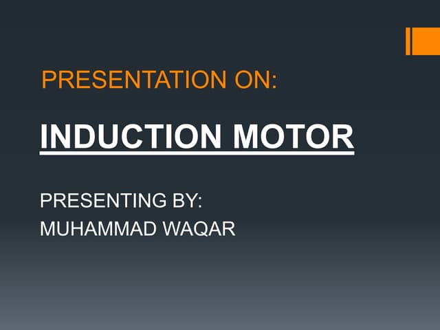 Presentation on induction motor