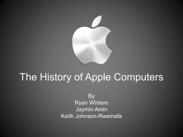 Presentation on the history of apple computers