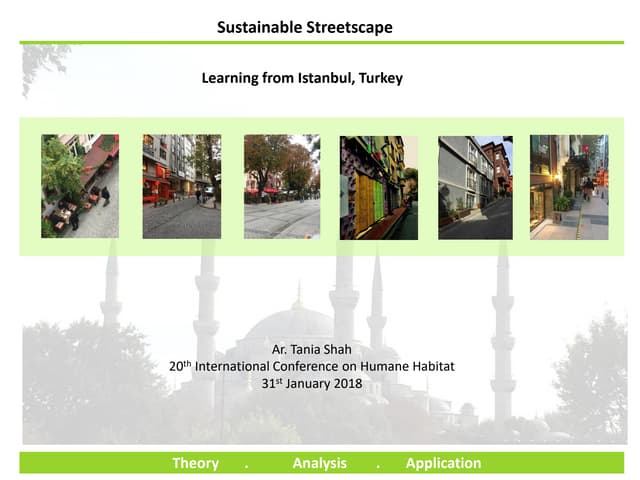 Sustainable streetscape, Istanbul, Turkey.