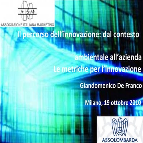 Le metriche per l'innovazione