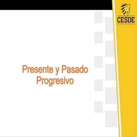 Presente progresivo en inglés