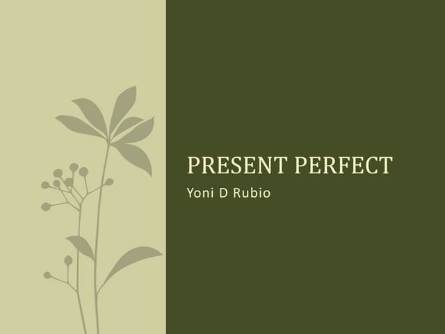 Present perfect