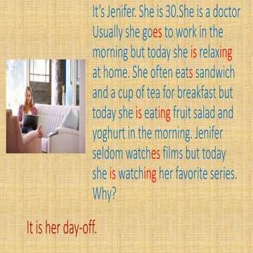 Present simple present continuous