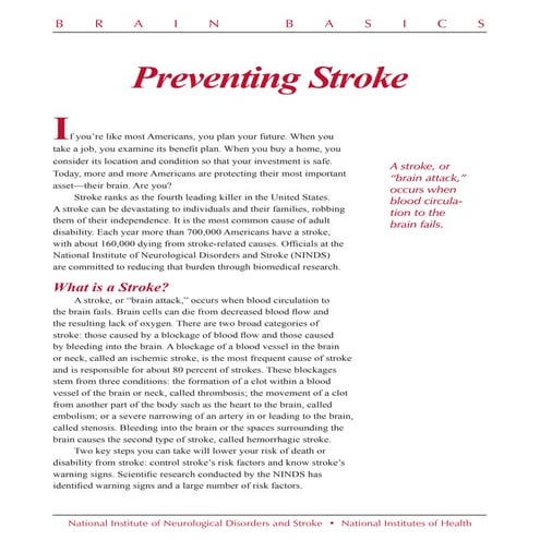 Global Medical Cures™ | Preventing Stroke
