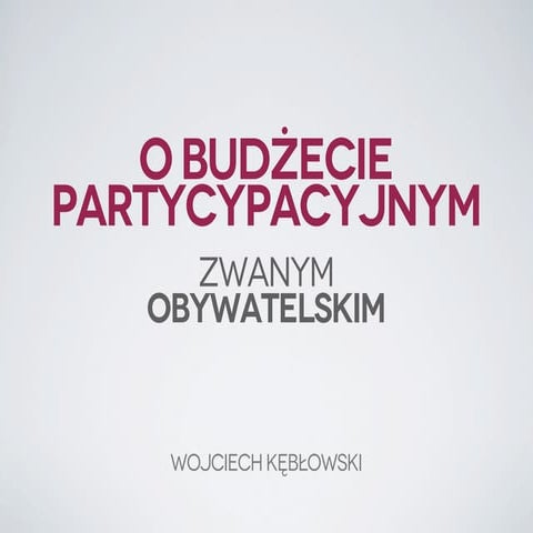 Budżet patycypacyjny