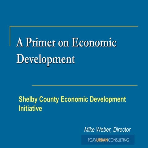 Primer on Economic Development