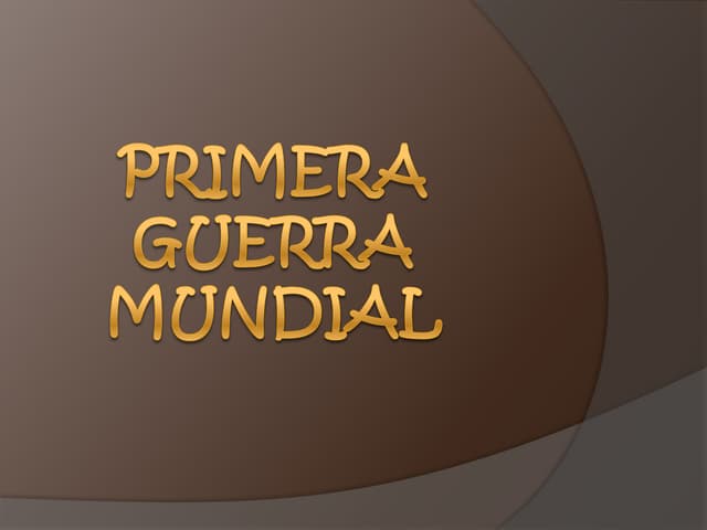 Primera guerra mundial