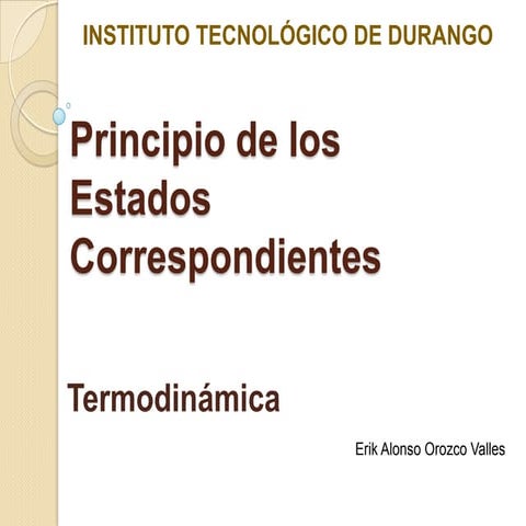 Principio de los estados correspondientes