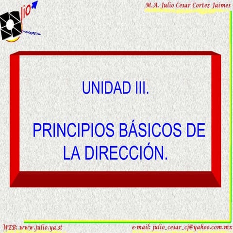 Principios básicos de la dirección