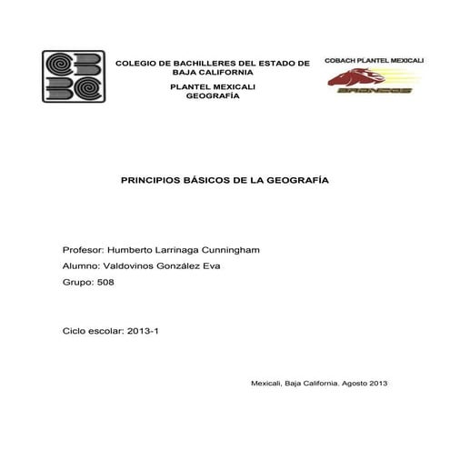 Principios básicos de la Geografía