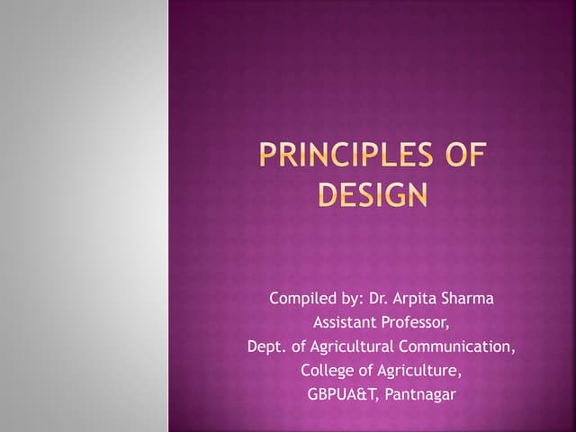 Principle of design 