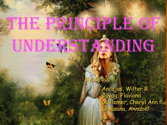 Principle of understanding