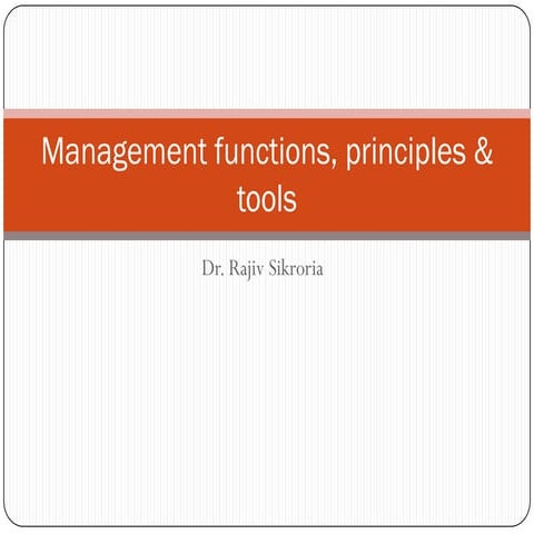 Principles of management