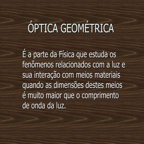 Princípios da Óptica Geométrica