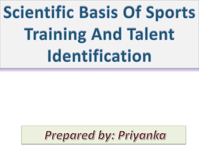 Talent Identification and Sports Training