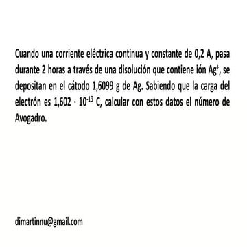 Problema de determinación del número de avogadro
