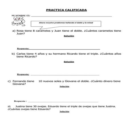 Problemas doble y triple