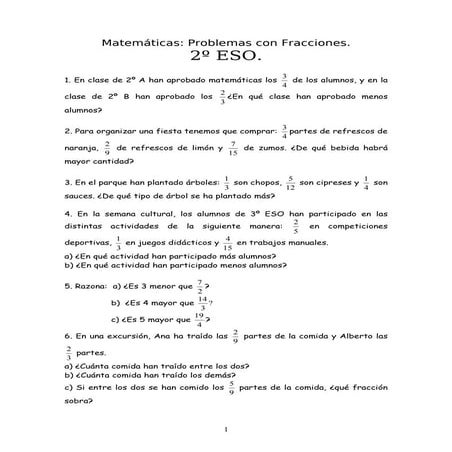 Problemas fracciones 2ºeso 3