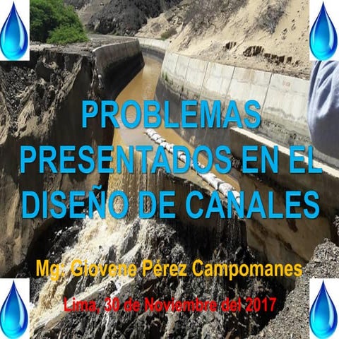 Problemas presentados en el diseño de canales