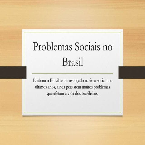 Problemas sociais no Brasil
